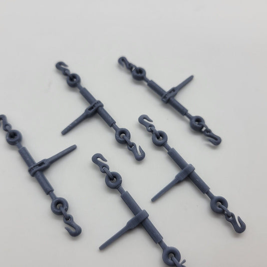 1/16 3d Printed Resin Ratcheting Load Binders Set Of 6