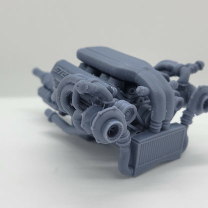 1/16 3D Printed Resin 572 Big Block With Twin Turbos Scale Model Kit