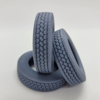 1/24 3d Printed Resin Hard Semi Truck Tire #3 Set Of 10