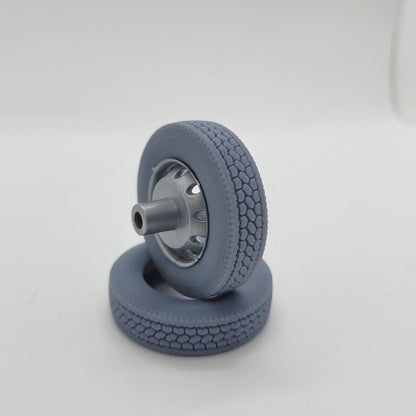 1/24 3d Printed Resin Hard Semi Truck Tire #3 Set Of 10